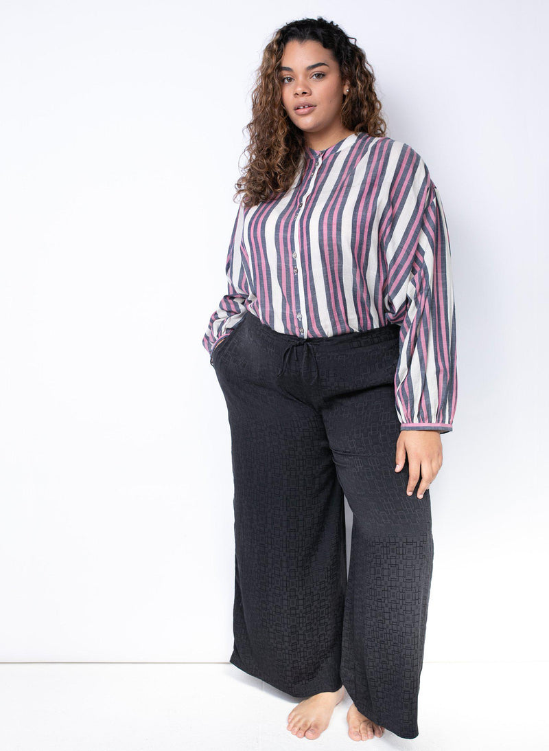 Seek Bazaar | Artist Shirt, fuchsia stripe
