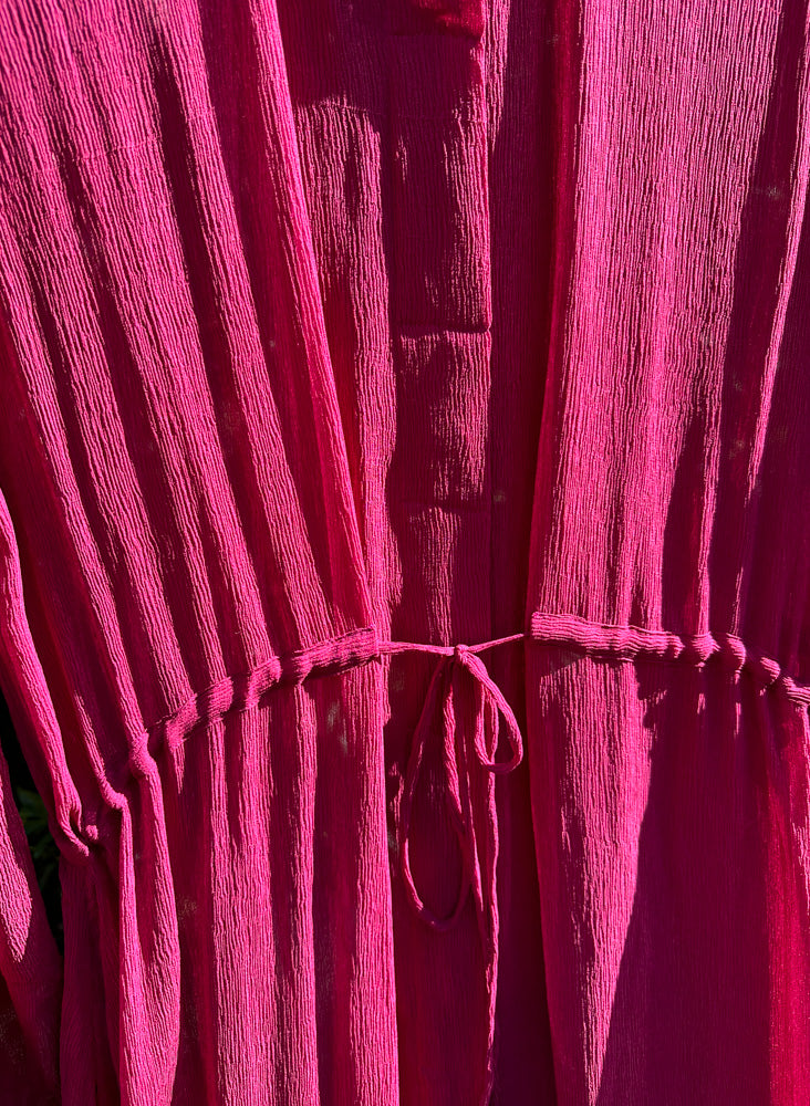 Julia Dress, fuchsia silk chiffon