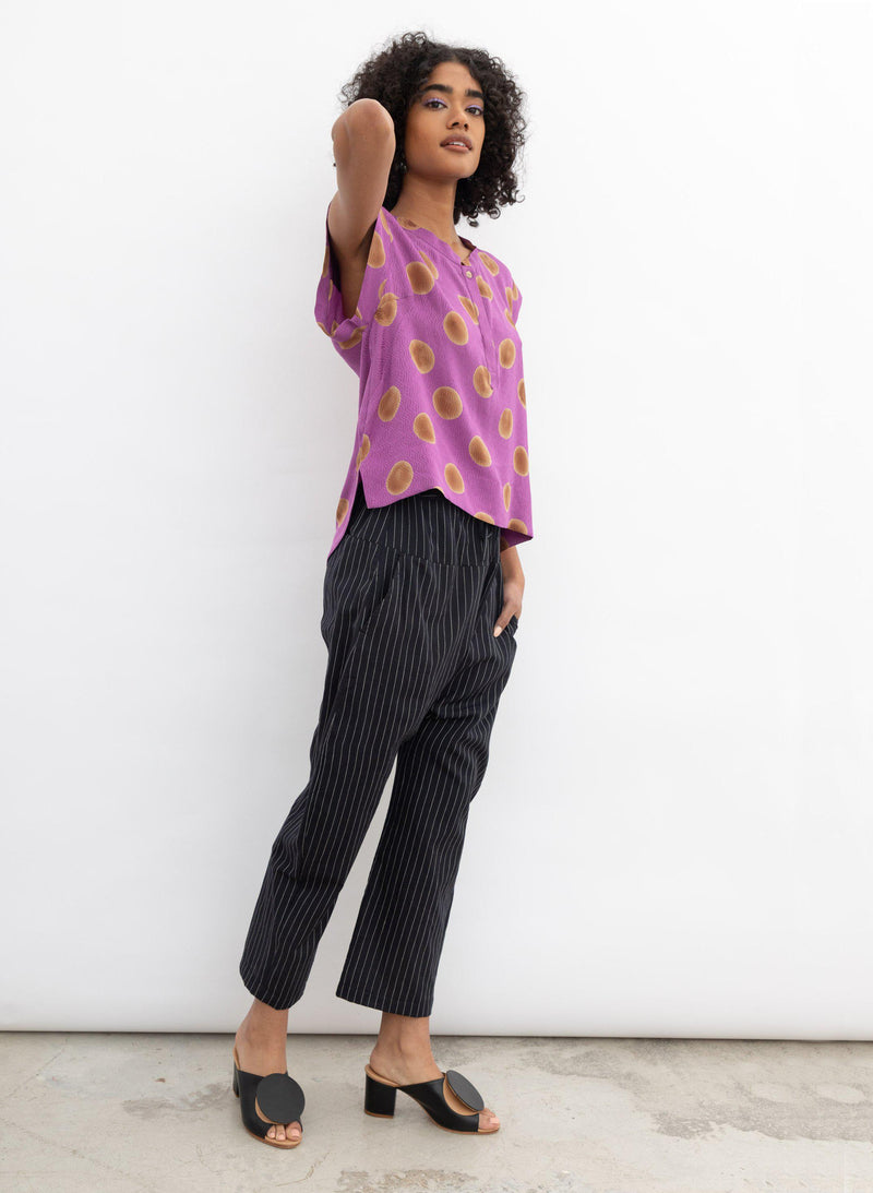 Seek Bazaar | Kerry Top, orchid polka dots