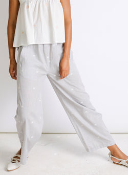 Aanya Pants, tranquil square weave