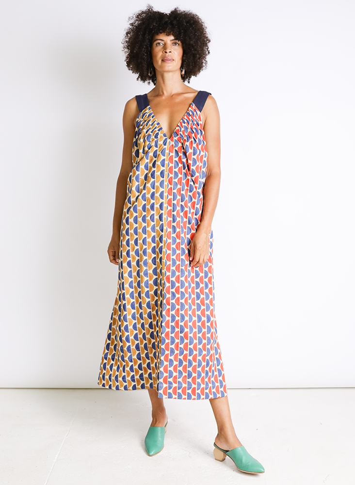 Seek Bazaar | Tania Dress, halves block print