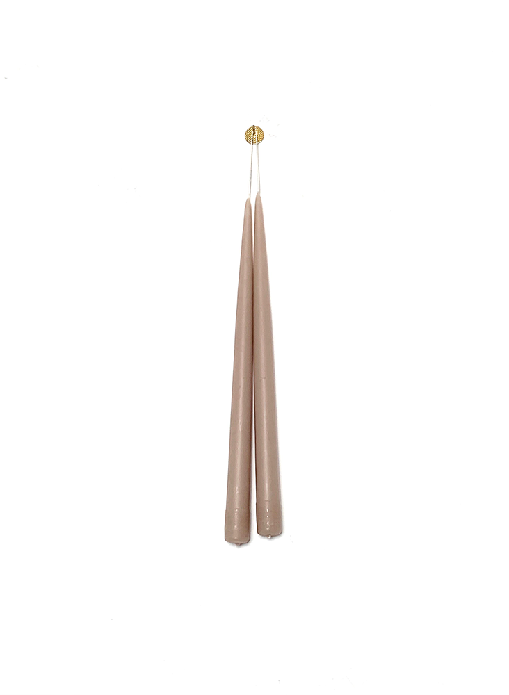 Taper Candles, taupe