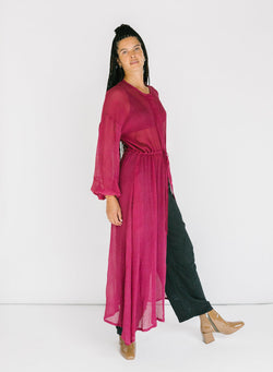 Julia Dress, fuchsia silk chiffon